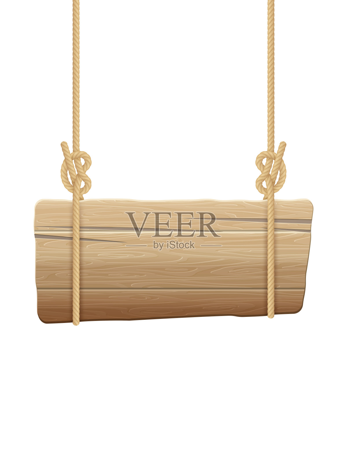 挂在绳子上的木唱板。每股收益10插画图片素材