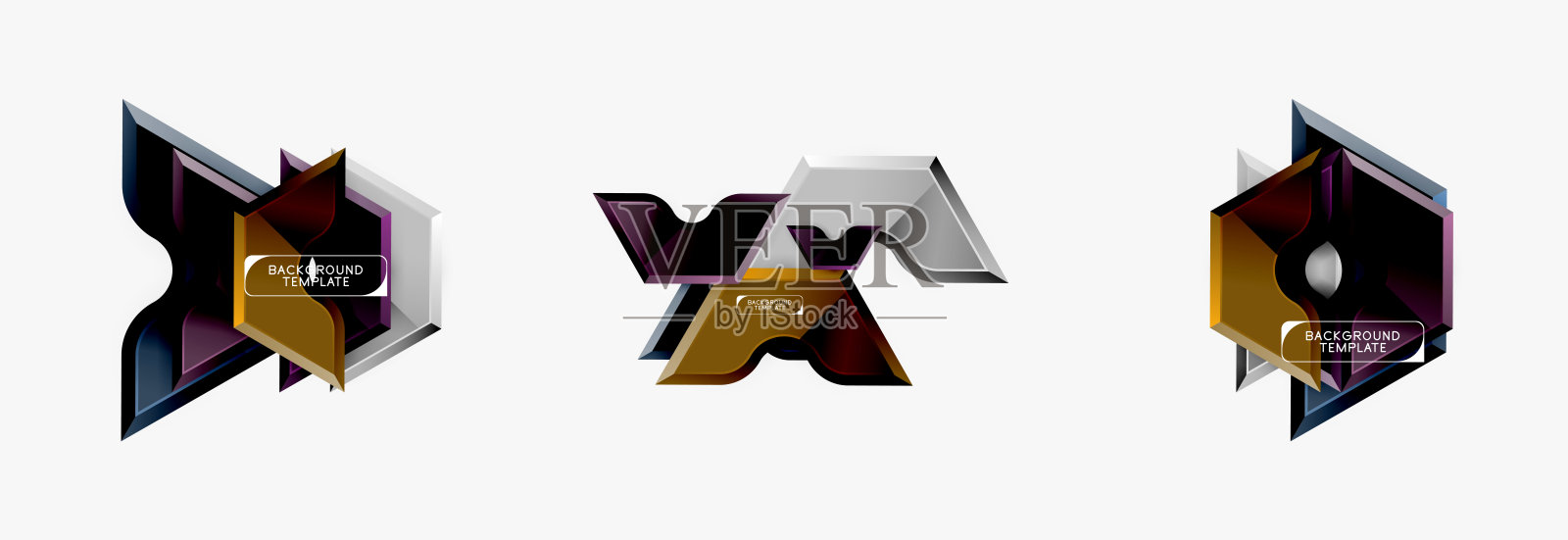 技术几何形状抽象横幅设计插画图片素材