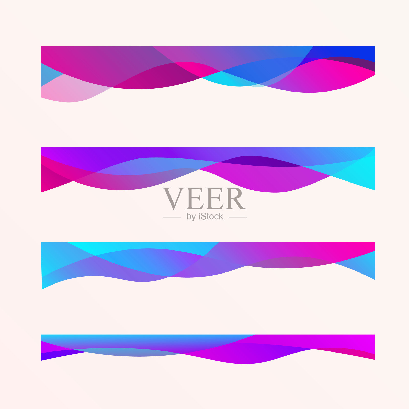 波浪设计元素。插画图片素材