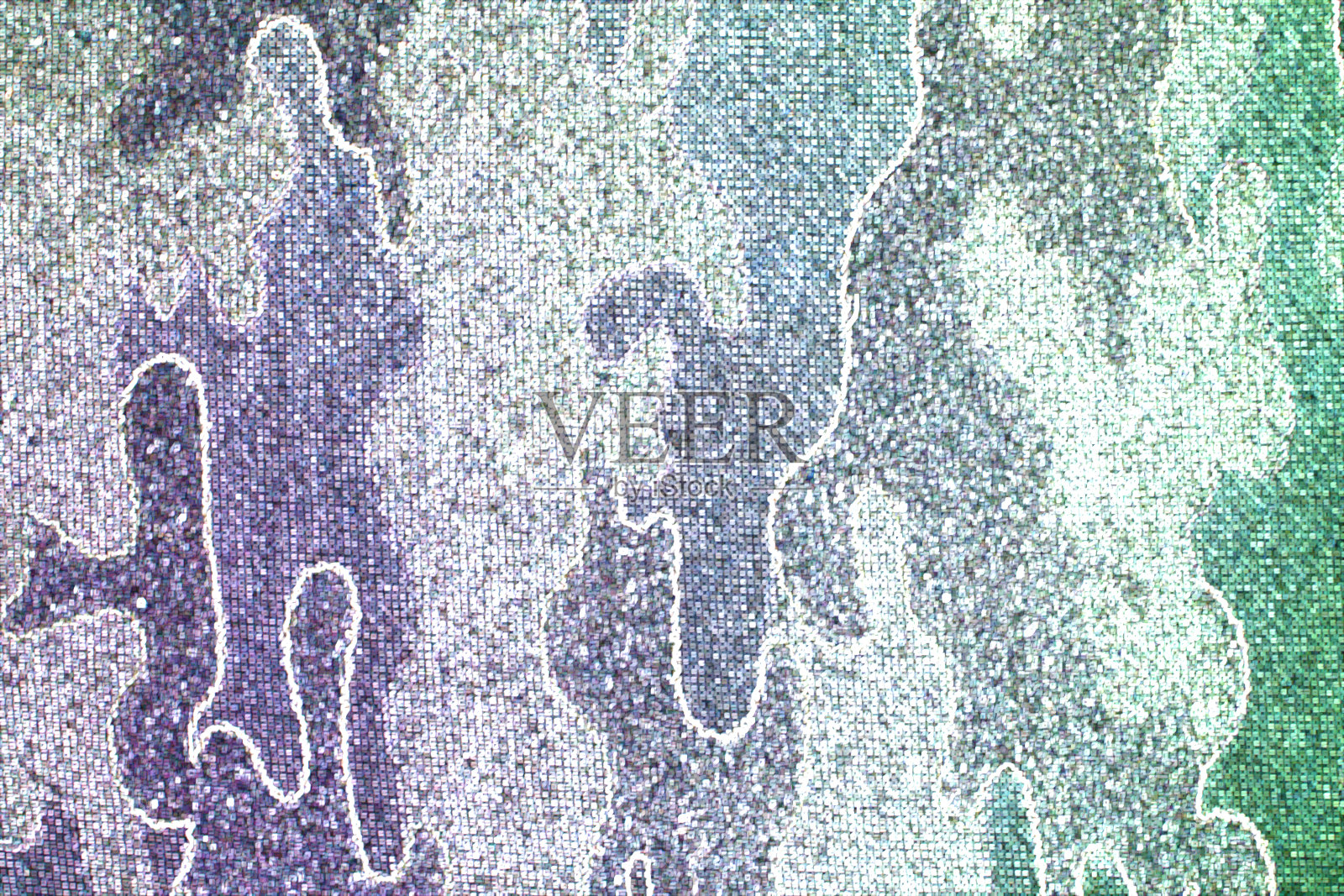 图案的荧光点，纹理的霓虹灯像素，抽象的背景。照片摄影图片