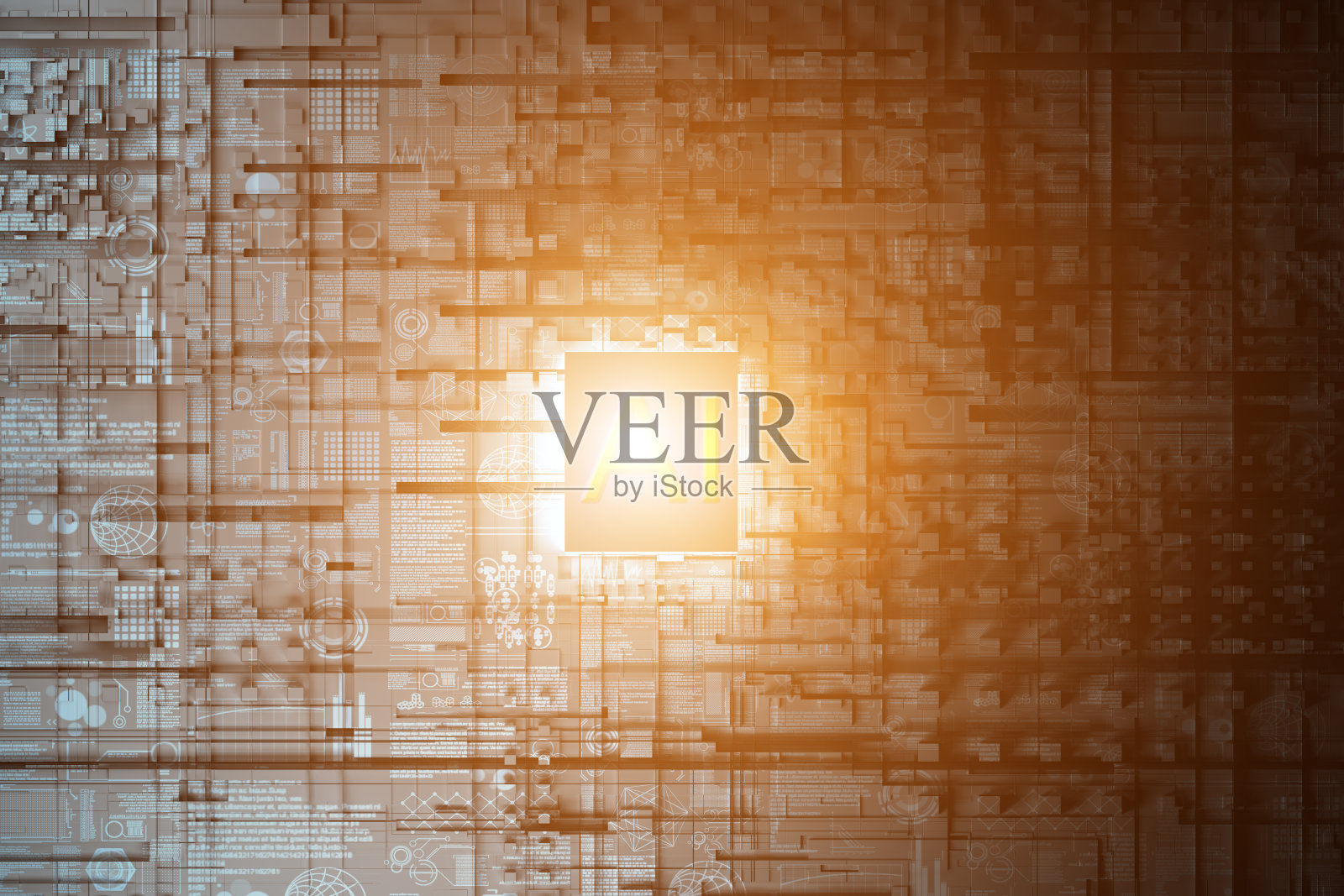 人工神经网络cpu电路板照片摄影图片