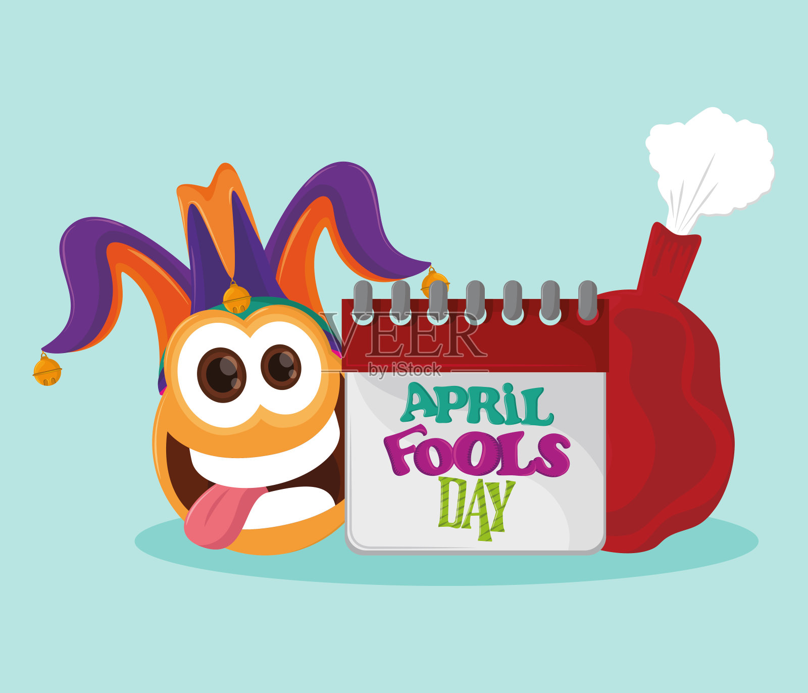 愚人节卡片插画图片素材