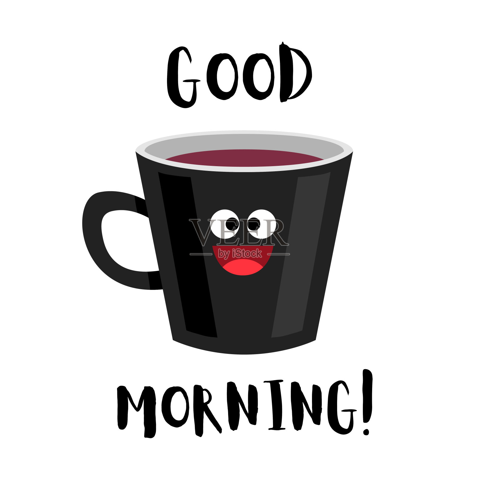 早上好!有趣的咖啡设计元素图片