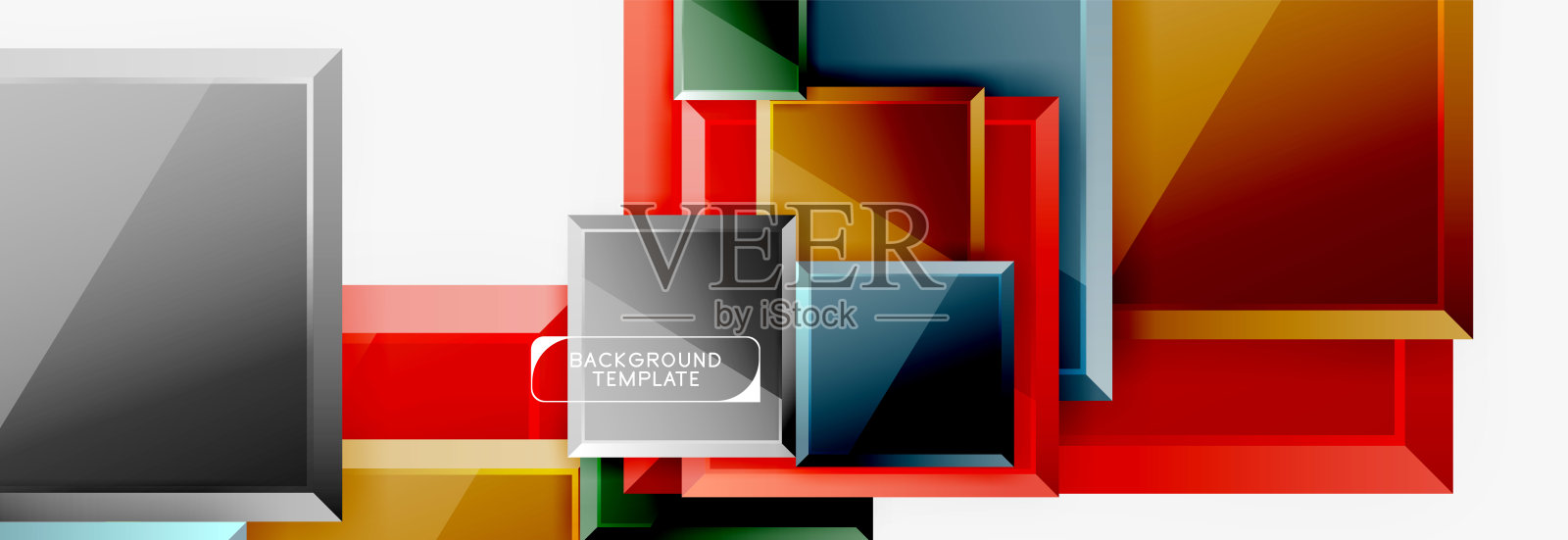 最小的方形横幅抽象背景插画图片素材