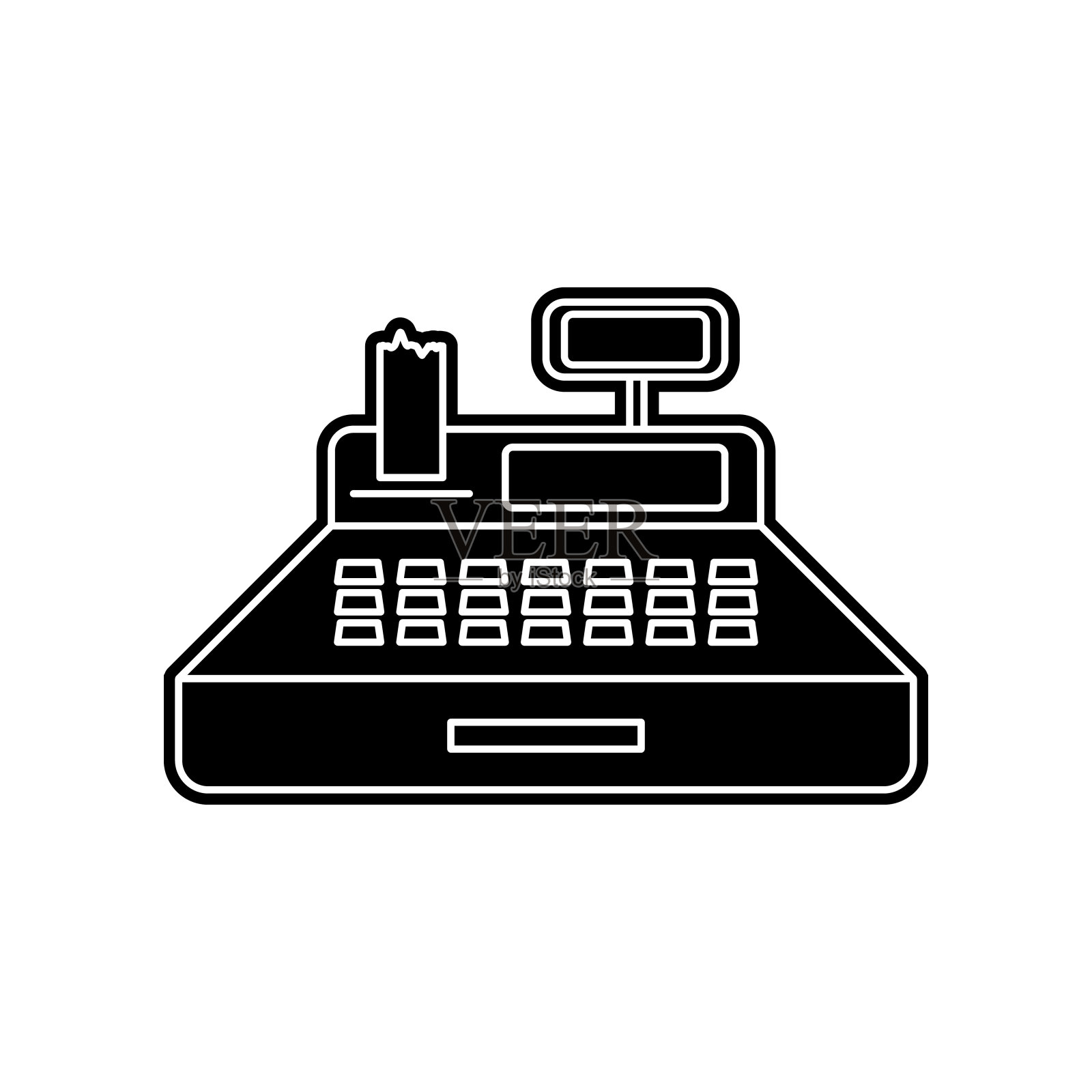 提款机图标。银行元素的移动概念和web应用图标。字形，平面图标用于网站设计和开发，应用程序开发插画图片素材