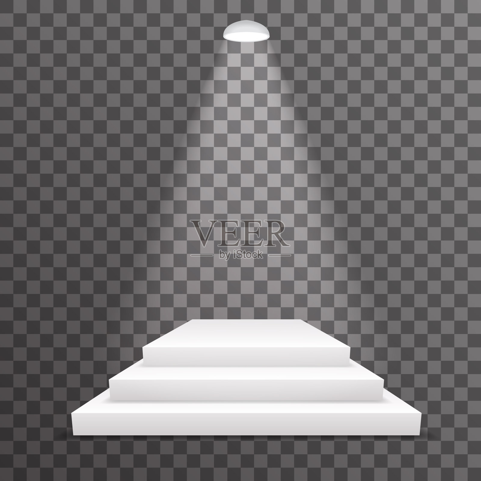 水平奖基座赢得成就领奖台照明场景照明地点获奖者典礼3d现实模板矢量插图插画图片素材