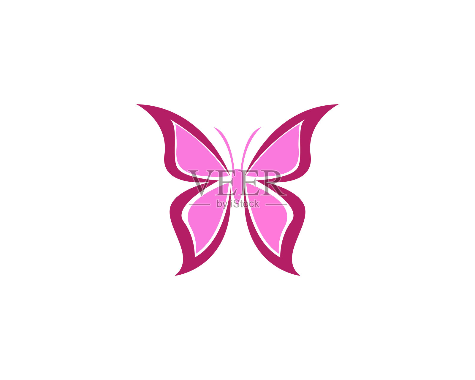 美丽蝴蝶图标设计插画图片素材