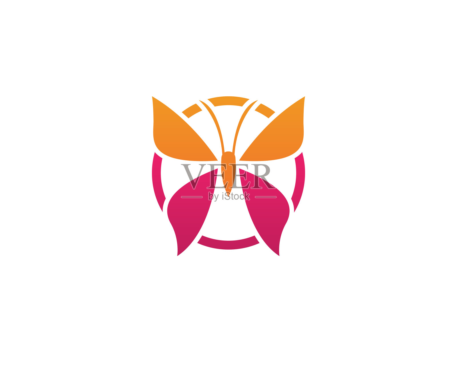 美丽蝴蝶图标设计插画图片素材