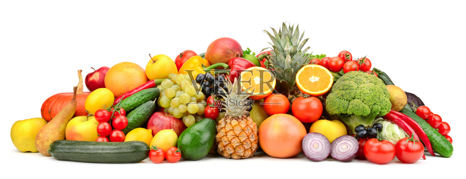 新鲜美味的蔬菜，水果和浆果照片摄影图片