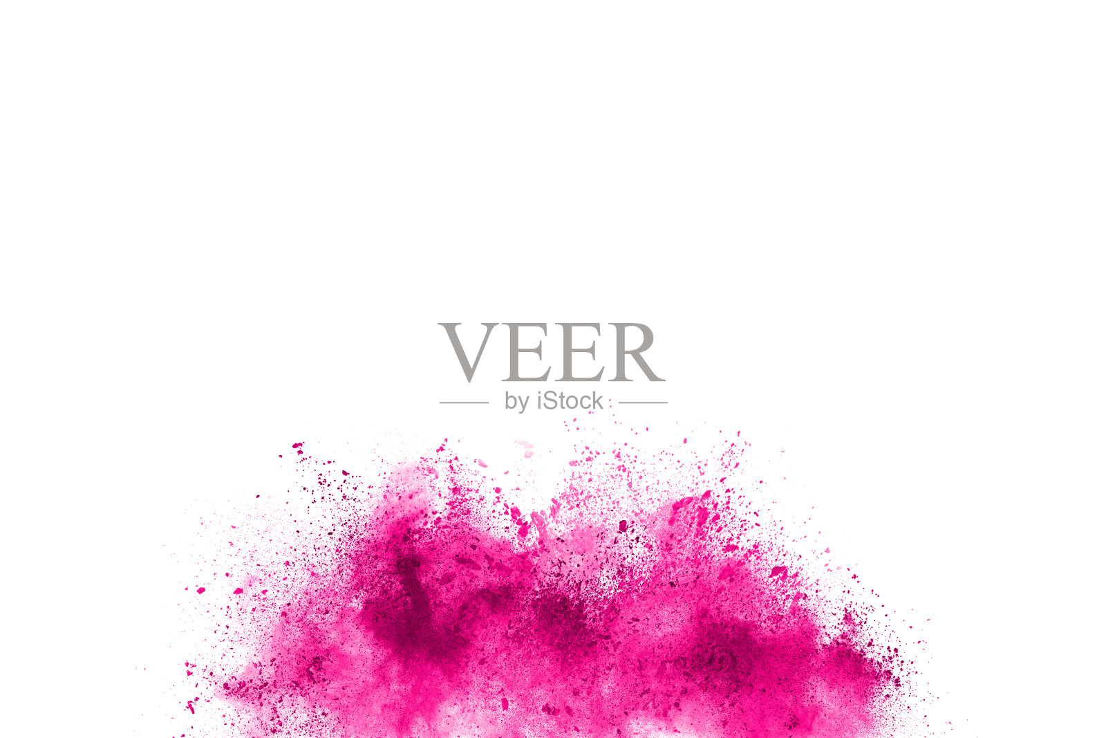 抽象粉溅背景，冻结运动的彩色粉爆炸/投掷彩色粉，彩色闪光纹理的白色背景照片摄影图片