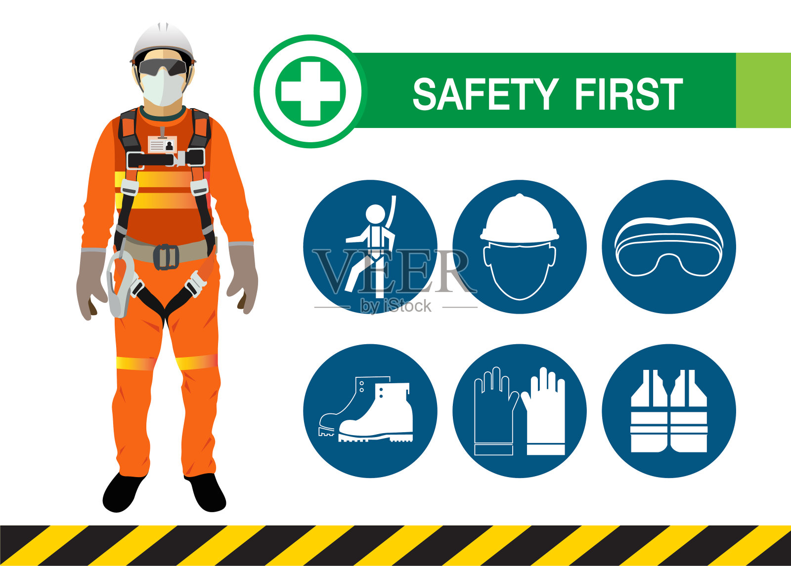 安全第一，施工理念，矢量设计插画图片素材