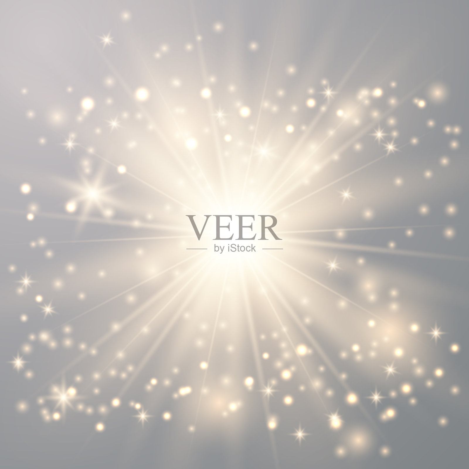 恒星爆炸。矢量光发光。阳光隔离在透明的背景。插画图片素材