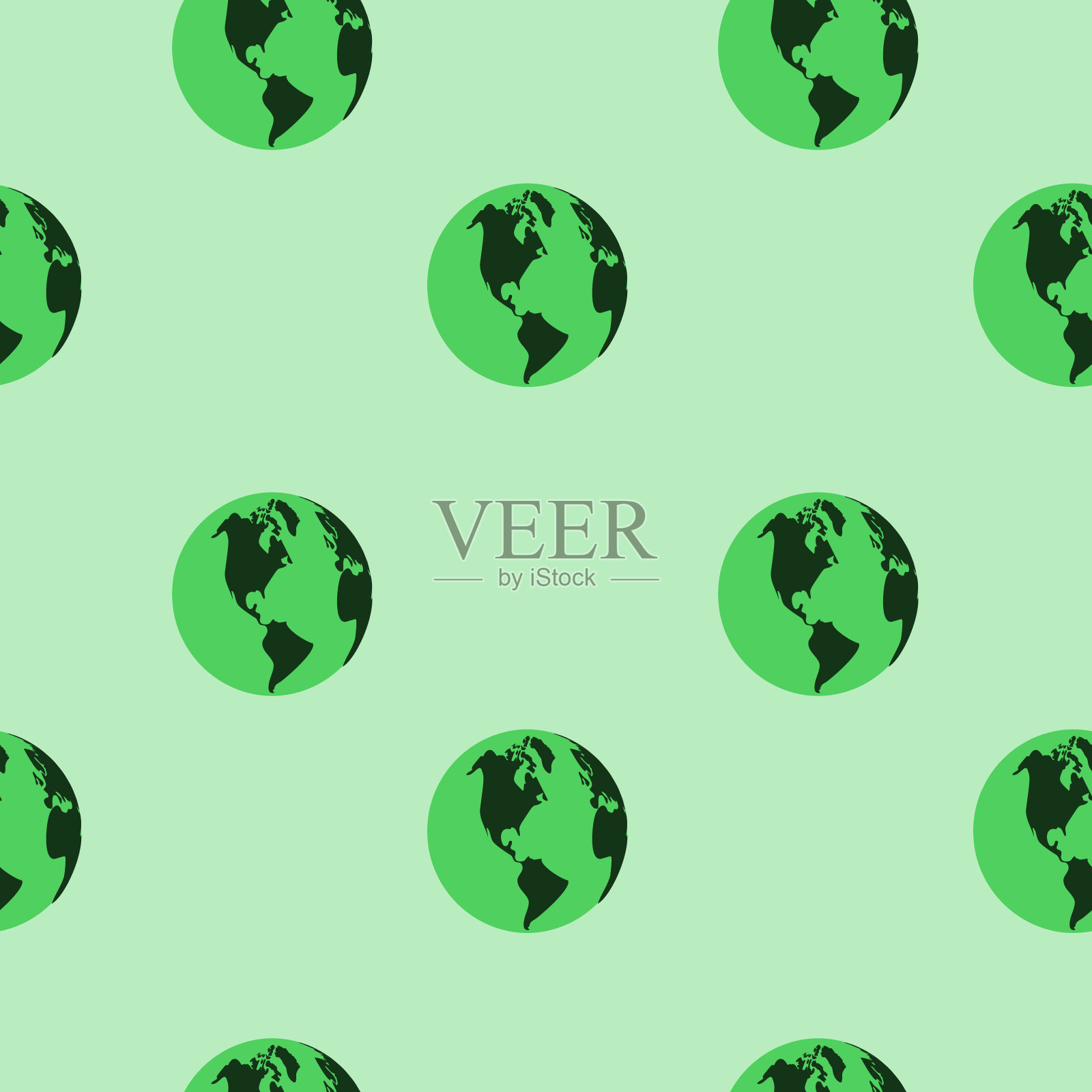 行星的矢量无缝模式插画图片素材