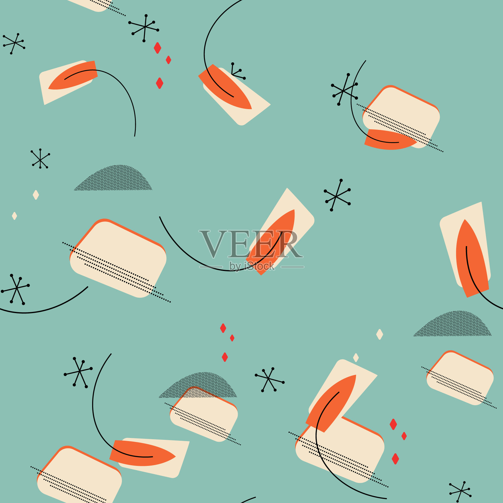 抽象的图案插画图片素材