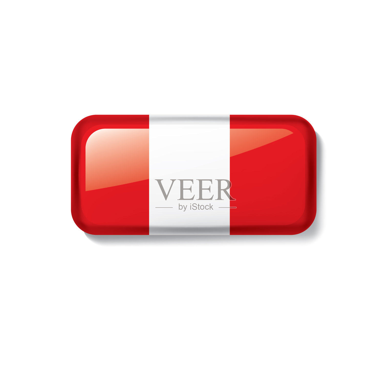 秘鲁国旗，矢量插图在白色的背景设计元素图片