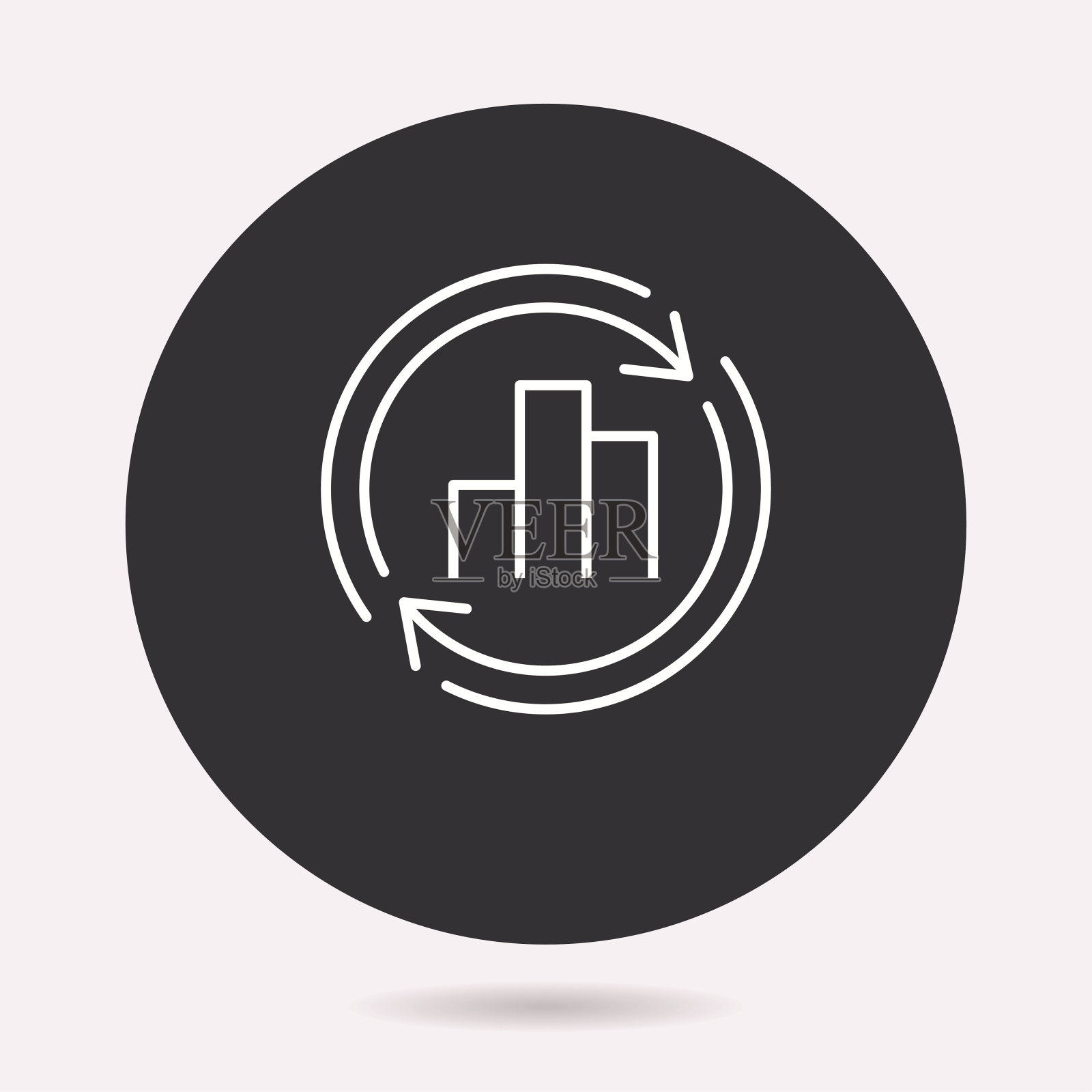 数据分析-矢量图标。插图孤立。简单的象形图。插画图片素材