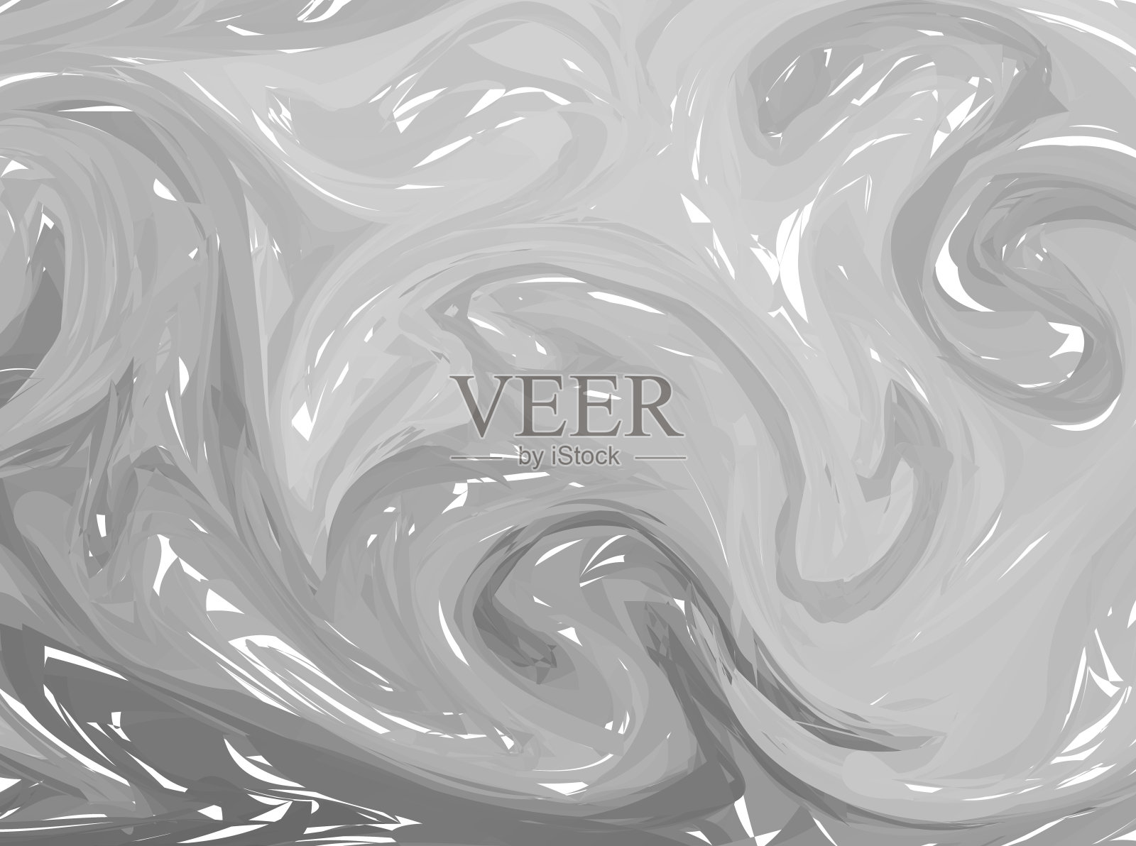 矢量墨水大理石纹理抽象背景。Suminagashi大理石纹技术。精致的ebru纹理为您的设计，明信片，邀请，织物，标志和其他。浅灰色，白色背景。插画图片素材