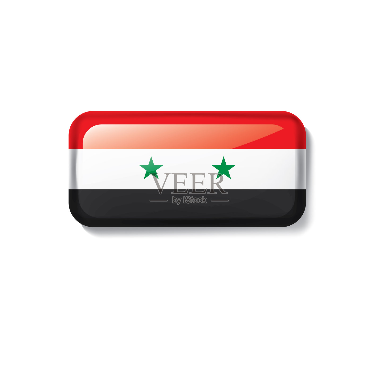 叙利亚国旗，白色背景矢量插图插画图片素材