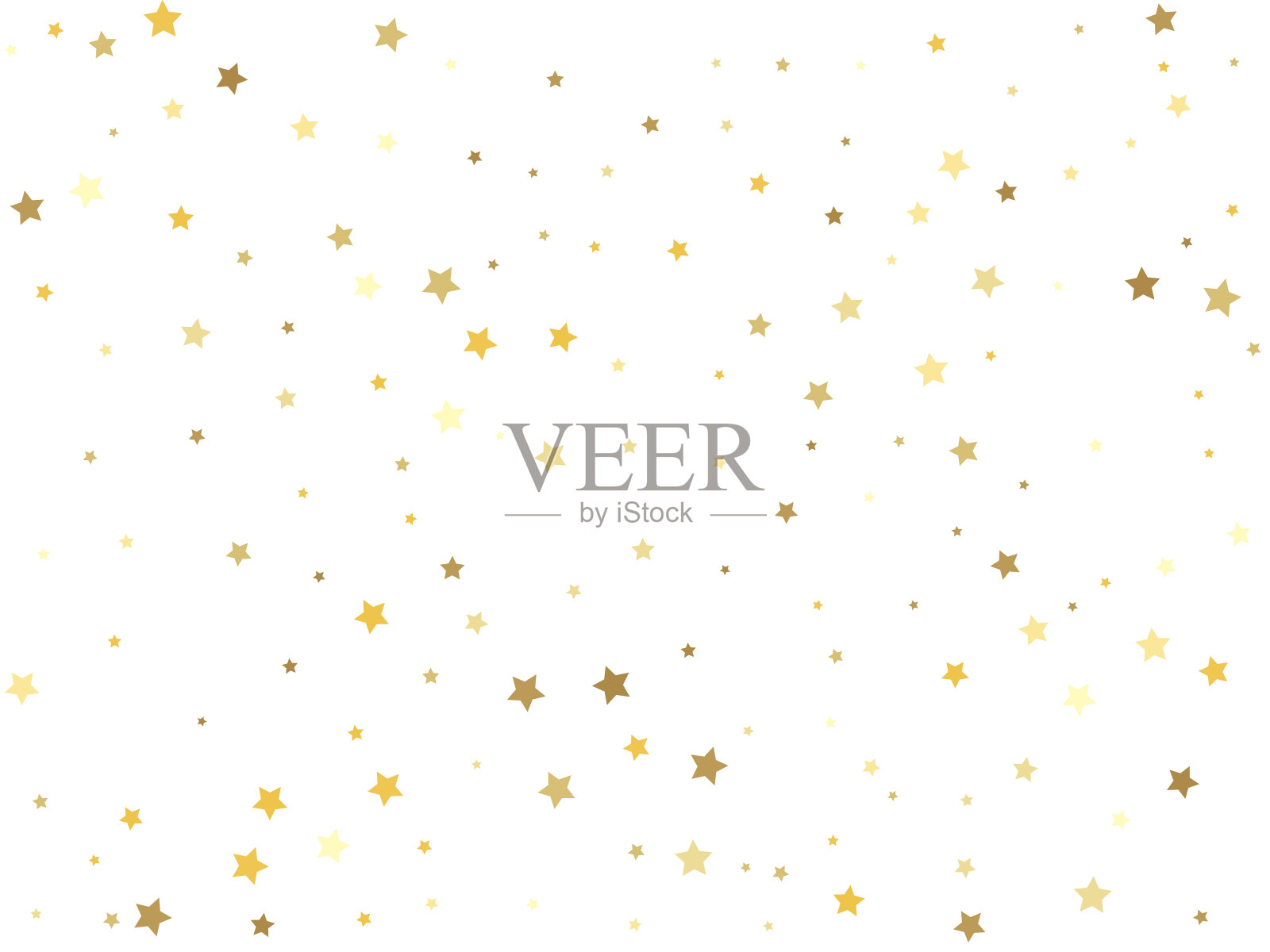 白色背景上的金色星星。插画图片素材