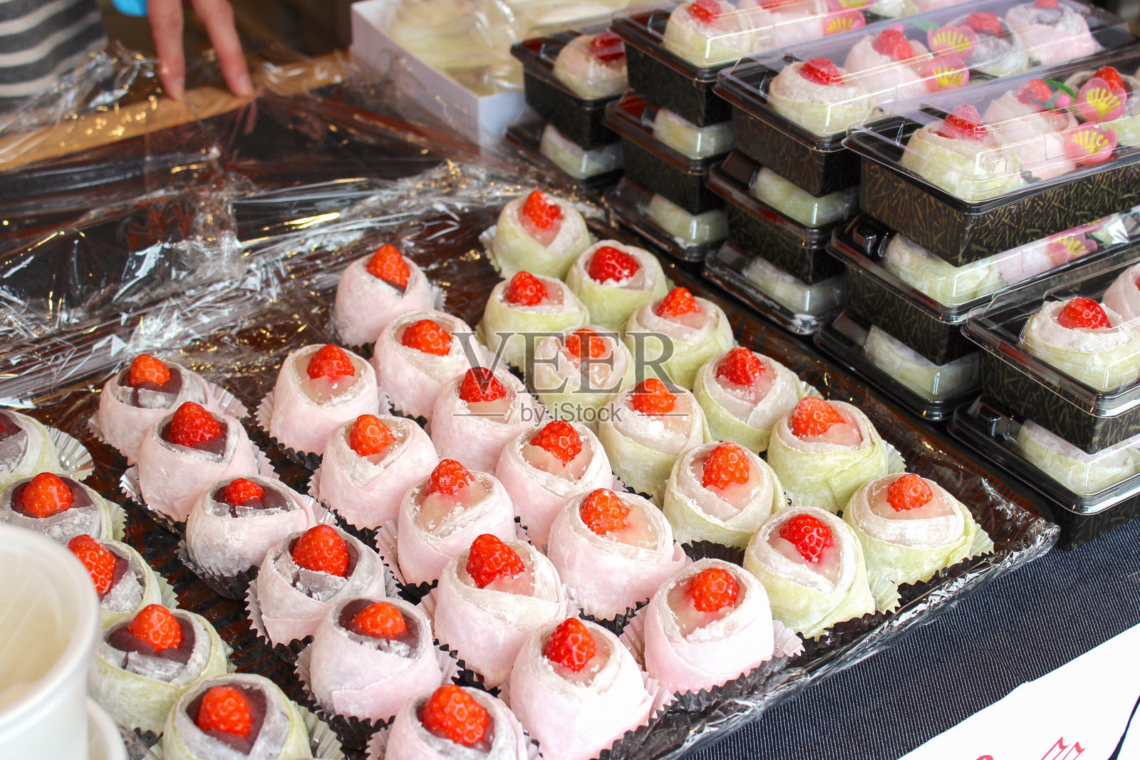 草莓年糕照片摄影图片