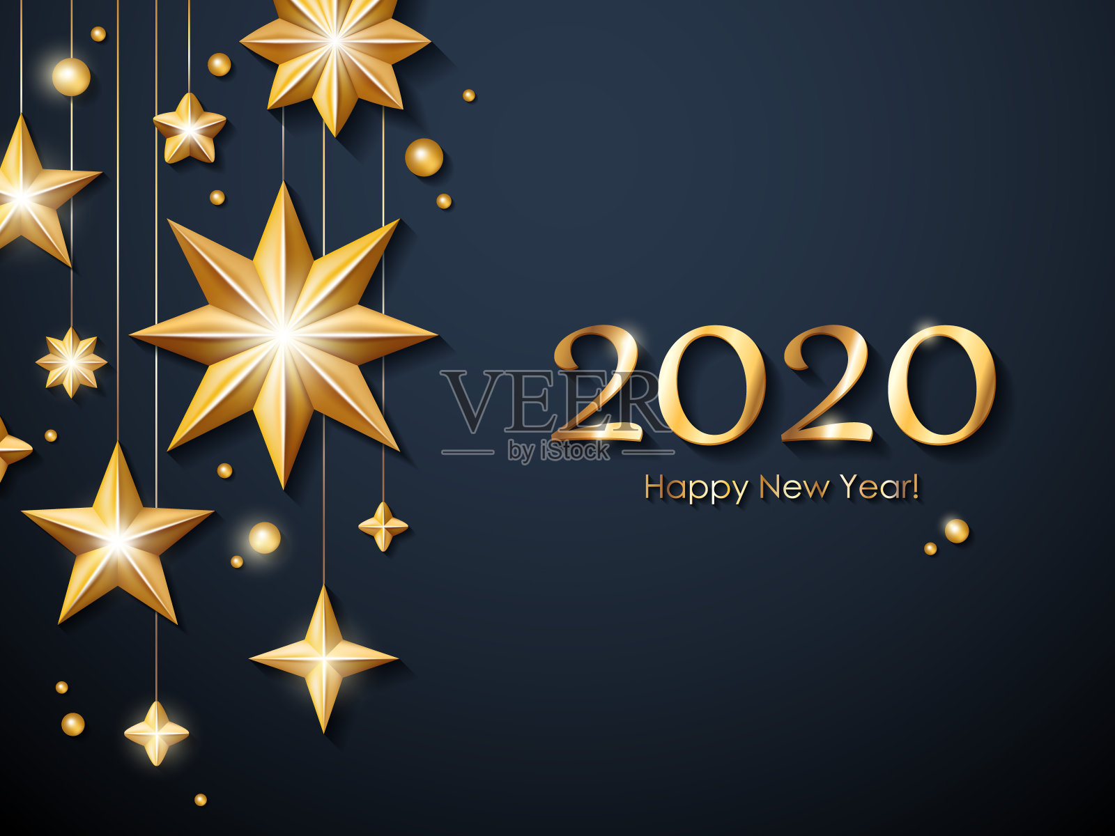 2020年拜年背景。季节性贺卡模板。插画图片素材