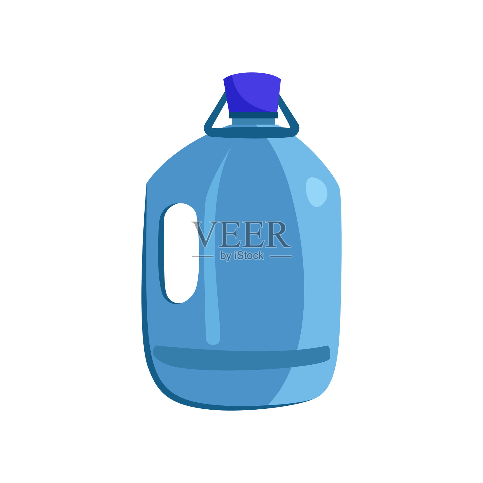 带把手的大塑料瓶插画图片素材
