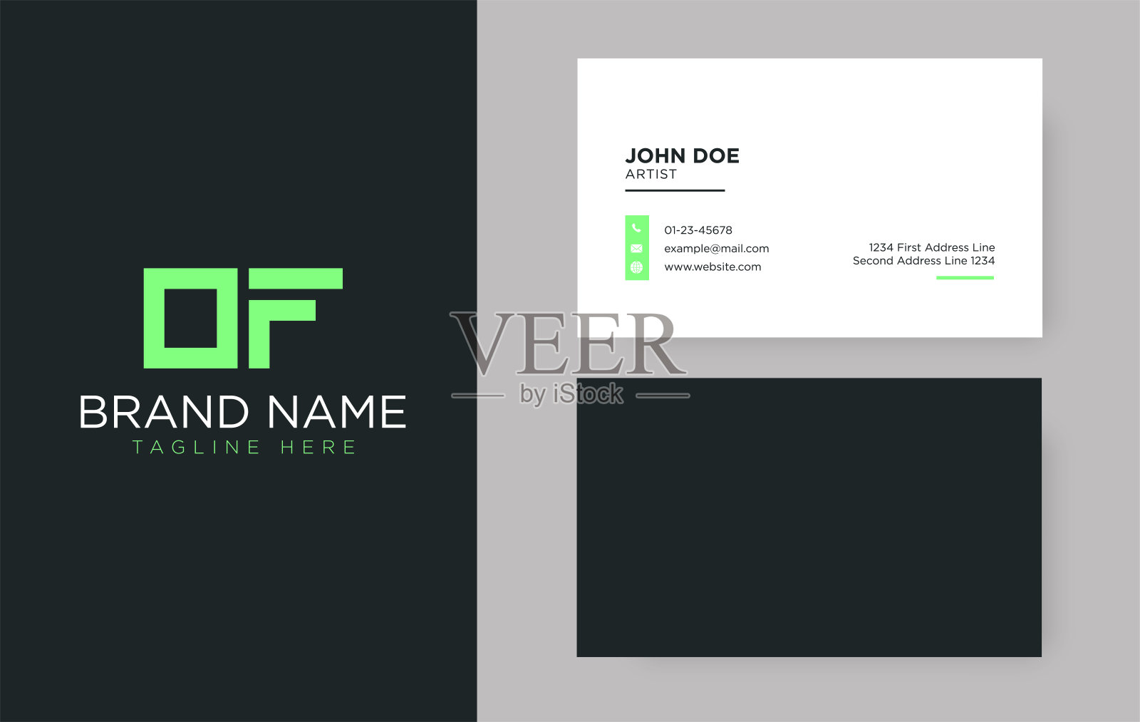 高级字母的标志与一个优雅的企业身份模板插画图片素材