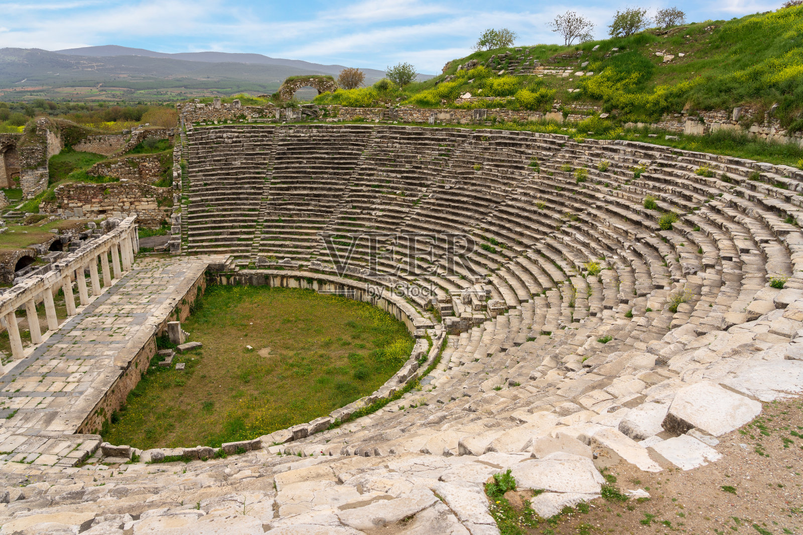 阿芙罗狄西亚斯古城，卡拉卡苏-艾丁-土耳其照片摄影图片