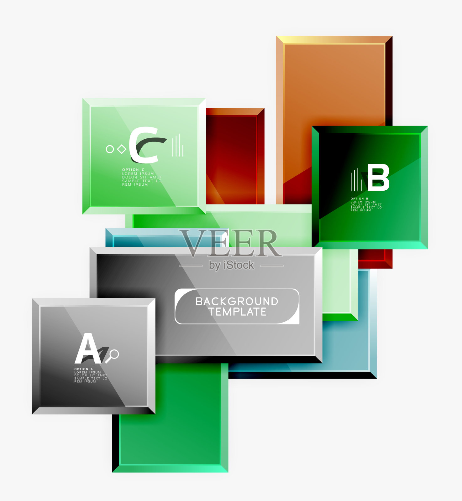 最小的方形横幅抽象背景插画图片素材