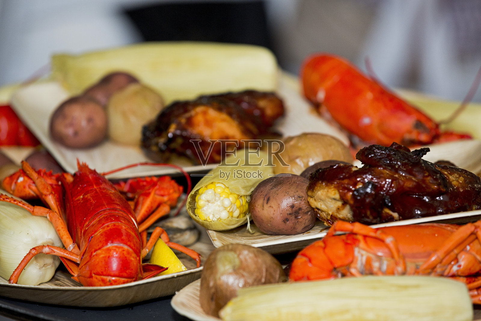 盘子的龙虾照片摄影图片