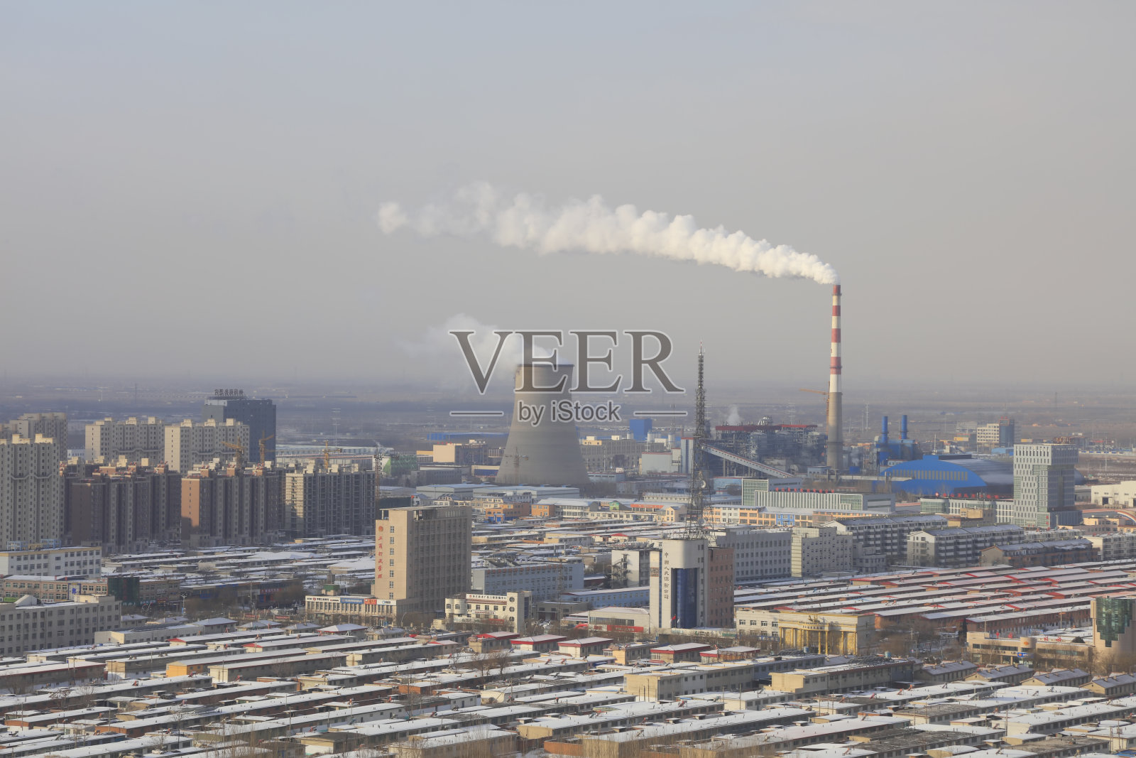 雪中的工业建筑，中国照片摄影图片