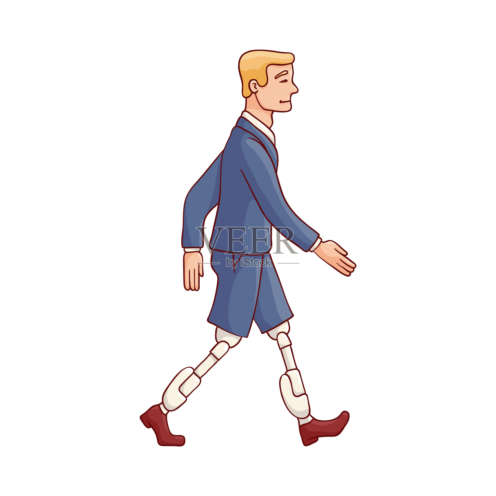 向量速写快乐西装商人快乐插画图片素材