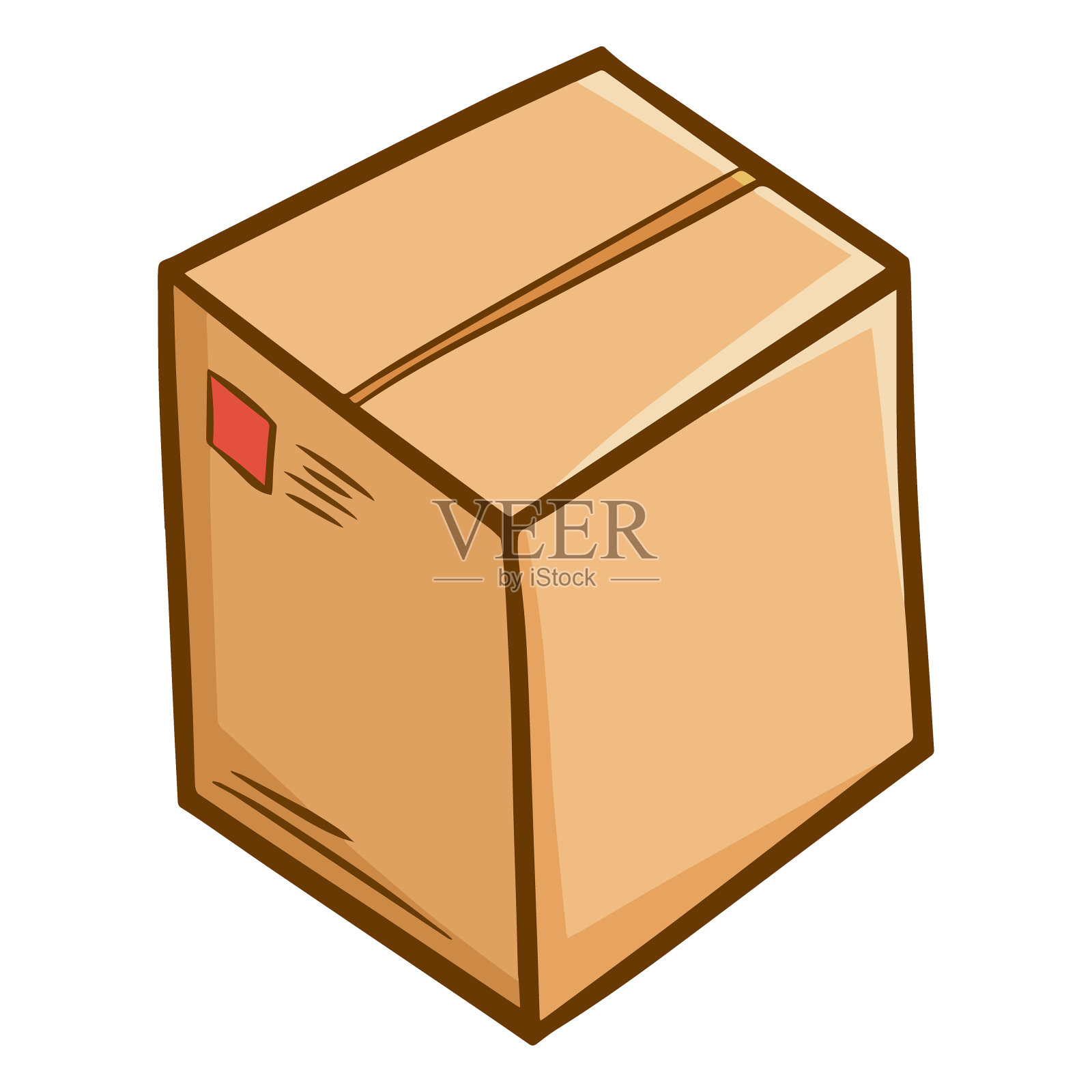 关闭布朗cardbox插画图片素材