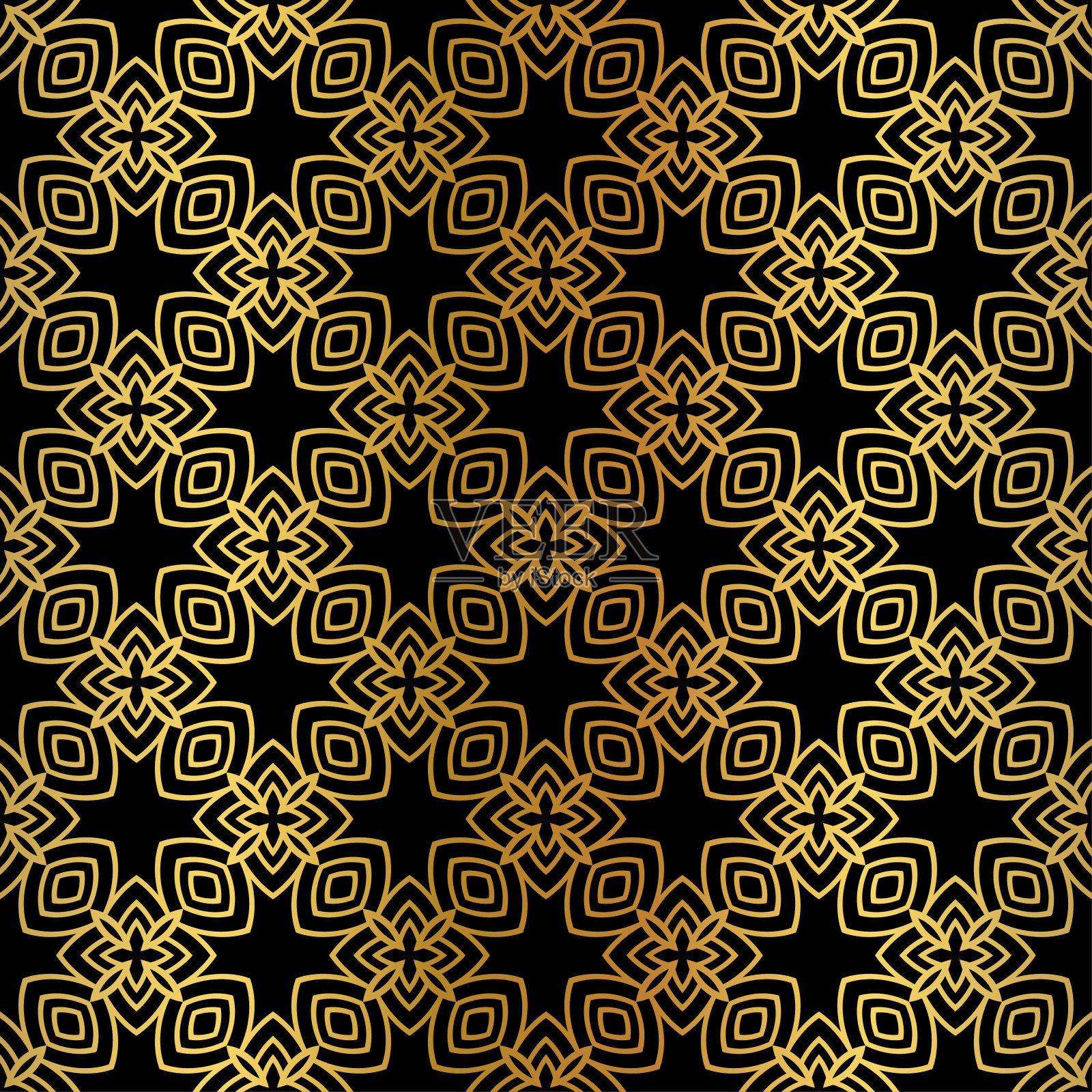 无缝蕾丝几何背景。壁纸的纹理，邀请。矢量插图。插画图片素材