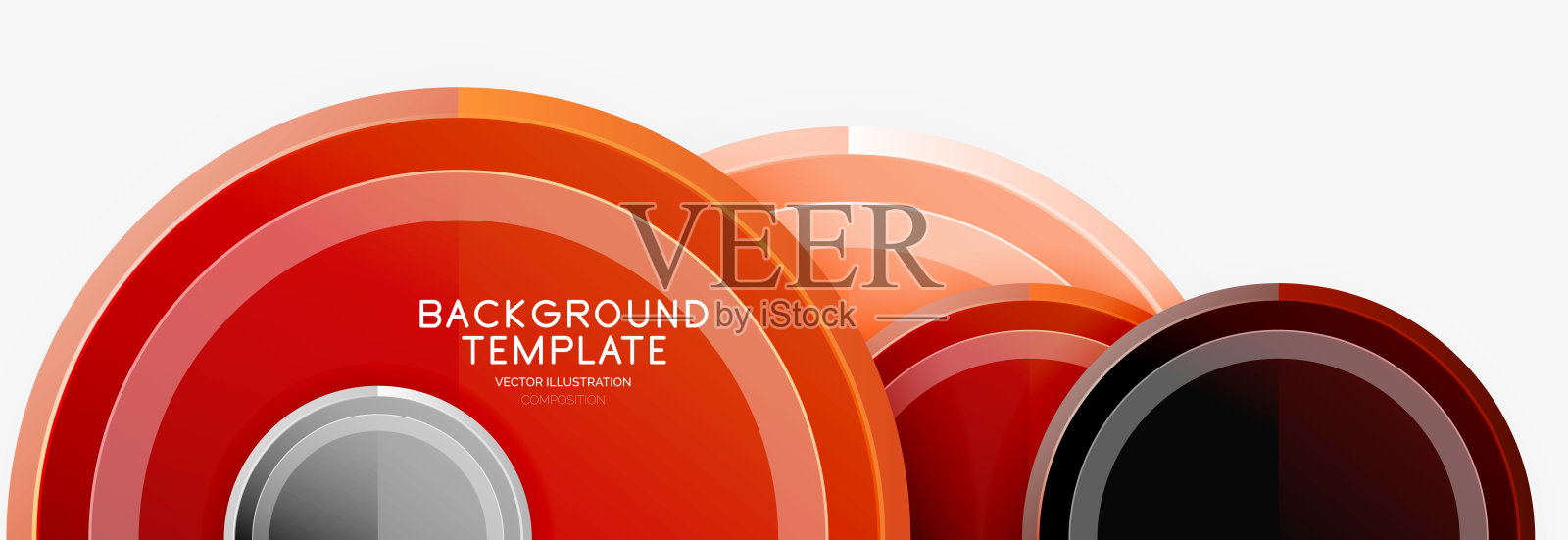 圆几何抽象背景模板的网页横幅，业务演示，品牌，壁纸插画图片素材