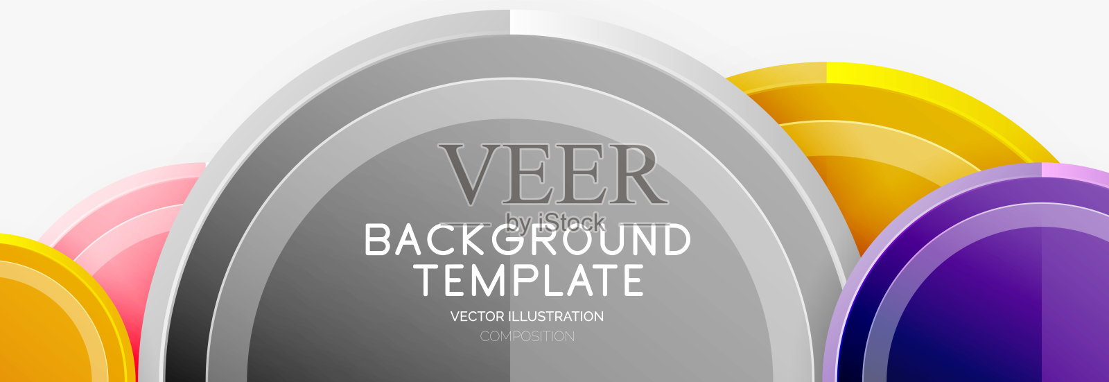 圆形图案，抽象圆形构图插画图片素材