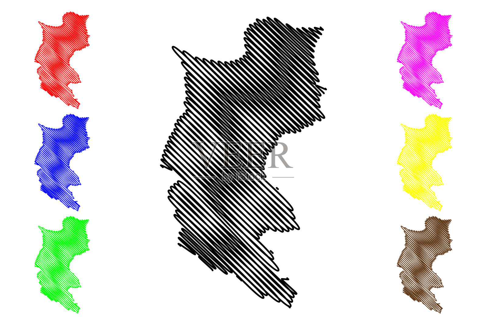 Magdalena部门地图矢量插画图片素材