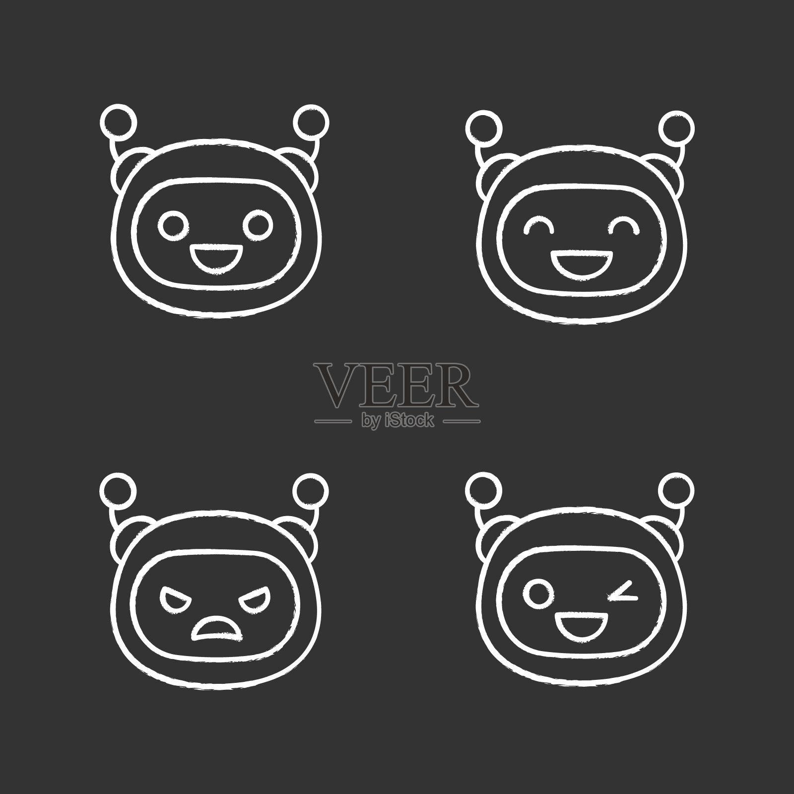 机器人表情符号图标图标素材