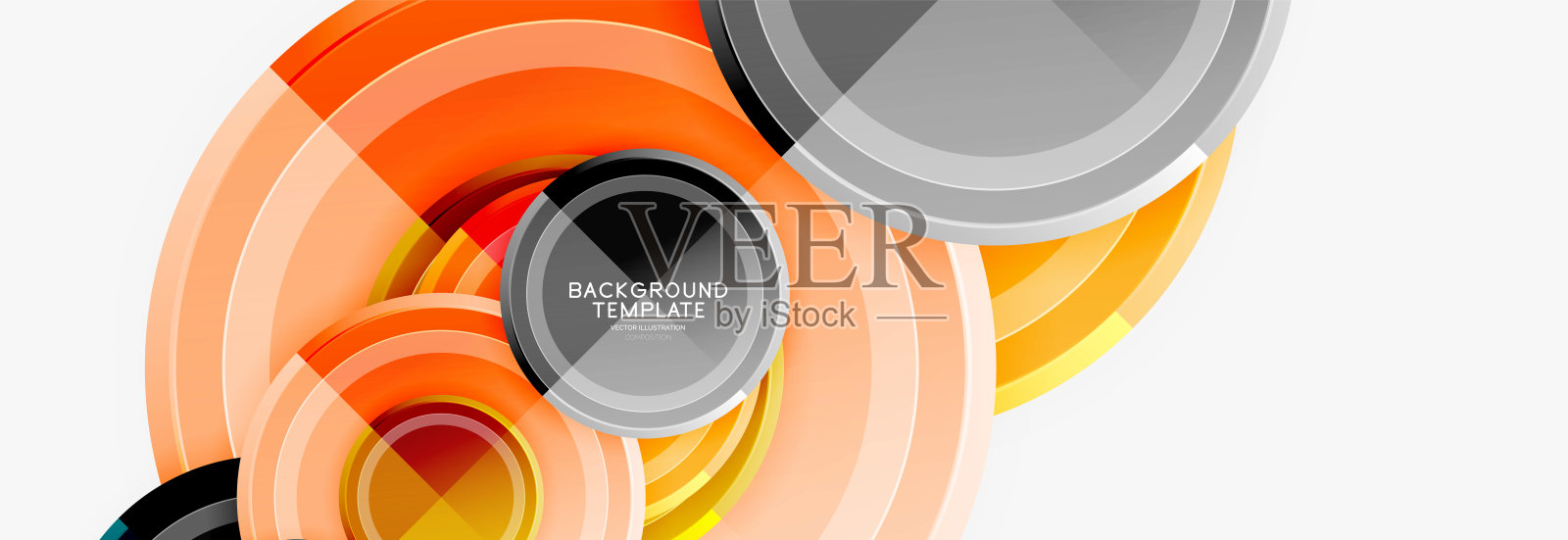 彩色光泽圈背景插画图片素材