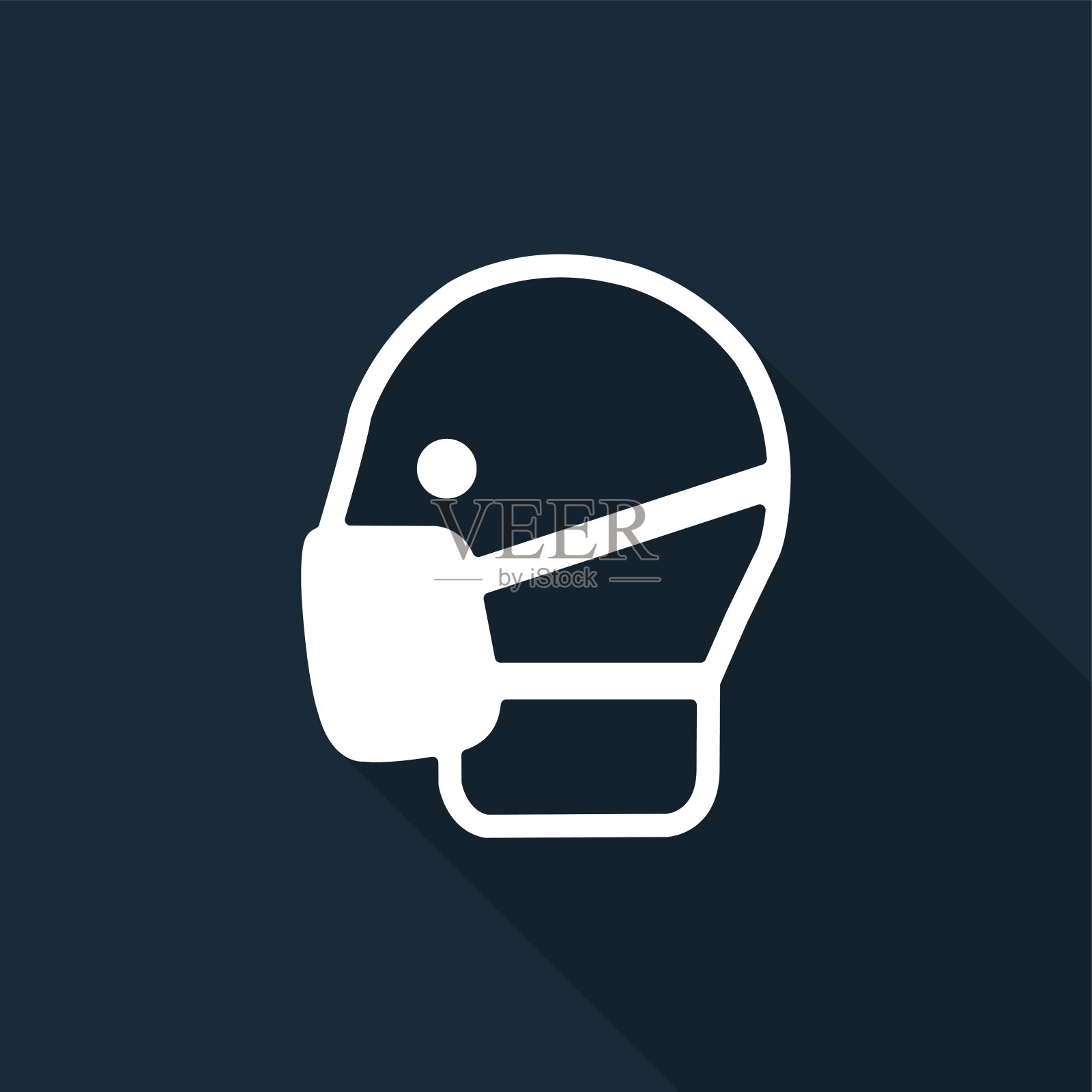 符号佩戴面具黑色背景，矢量插图插画图片素材