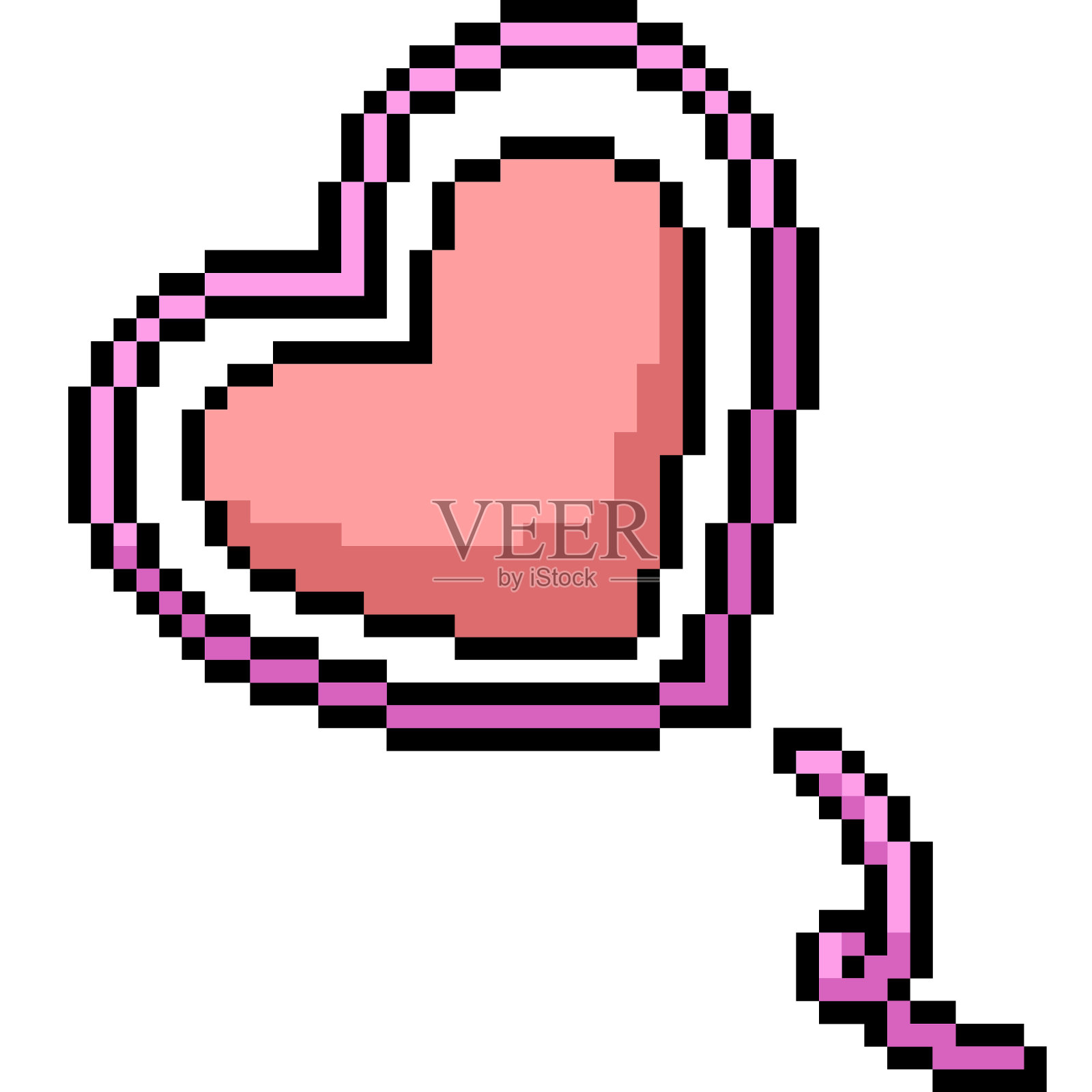 矢量像素艺术孤立的卡通插画图片素材