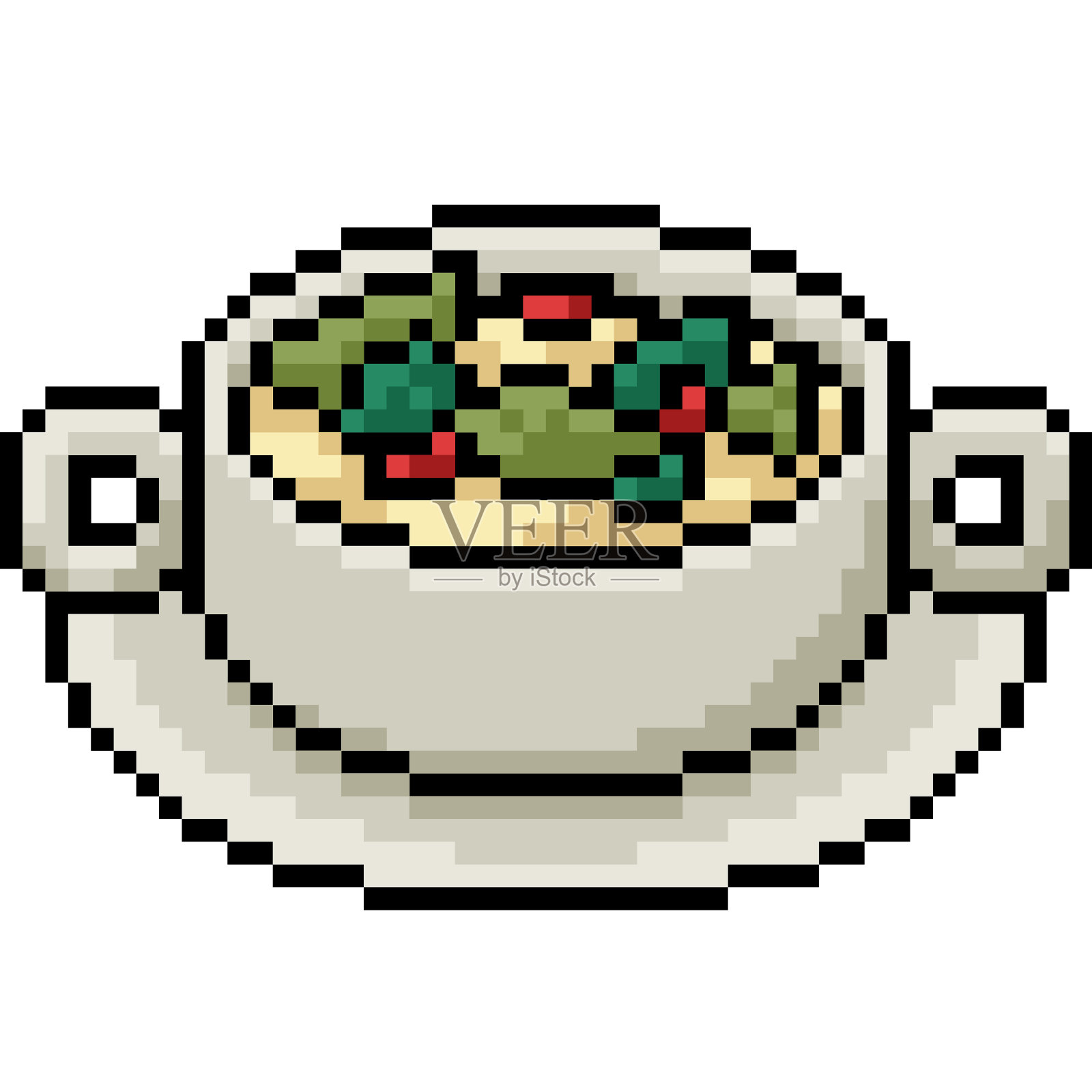 矢量像素艺术孤立的卡通插画图片素材