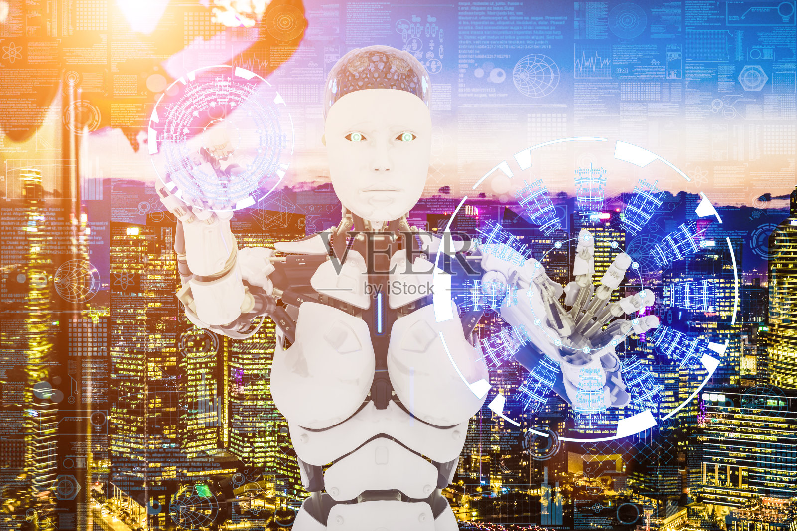 新加坡AI城市大厦照片摄影图片