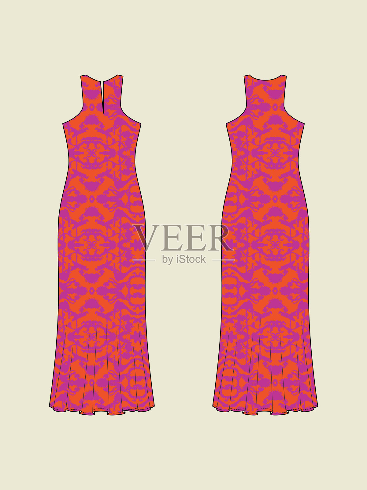 可定制矢量服装模板插画图片素材