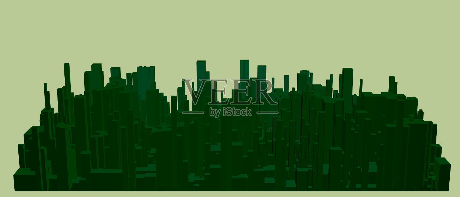 抽象的城市模型。矢量插图。插画图片素材