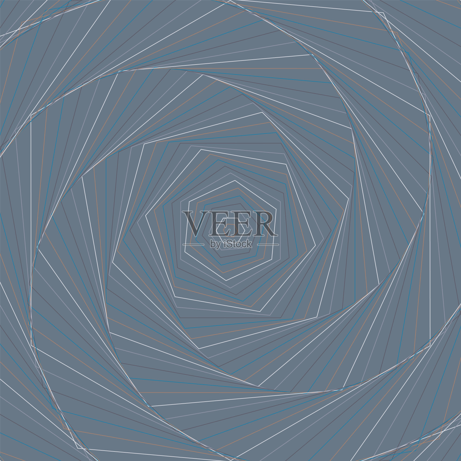 旋转同心形状，光学错觉抽象图形向量背景插画图片素材