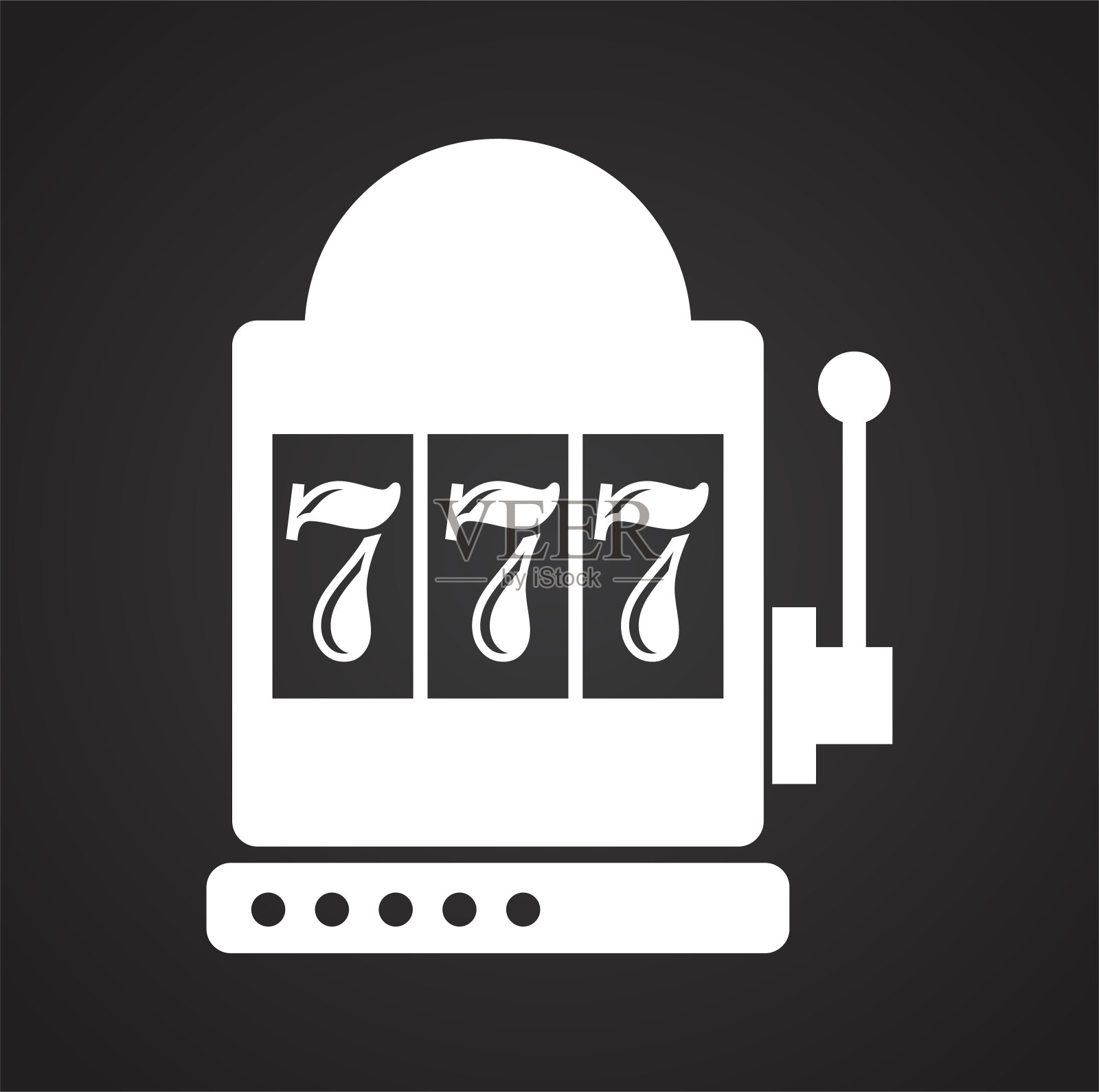 赌场图标的背景图形和网页设计。简单的矢量信号。网站按钮或手机应用的互联网概念符号。插画图片素材