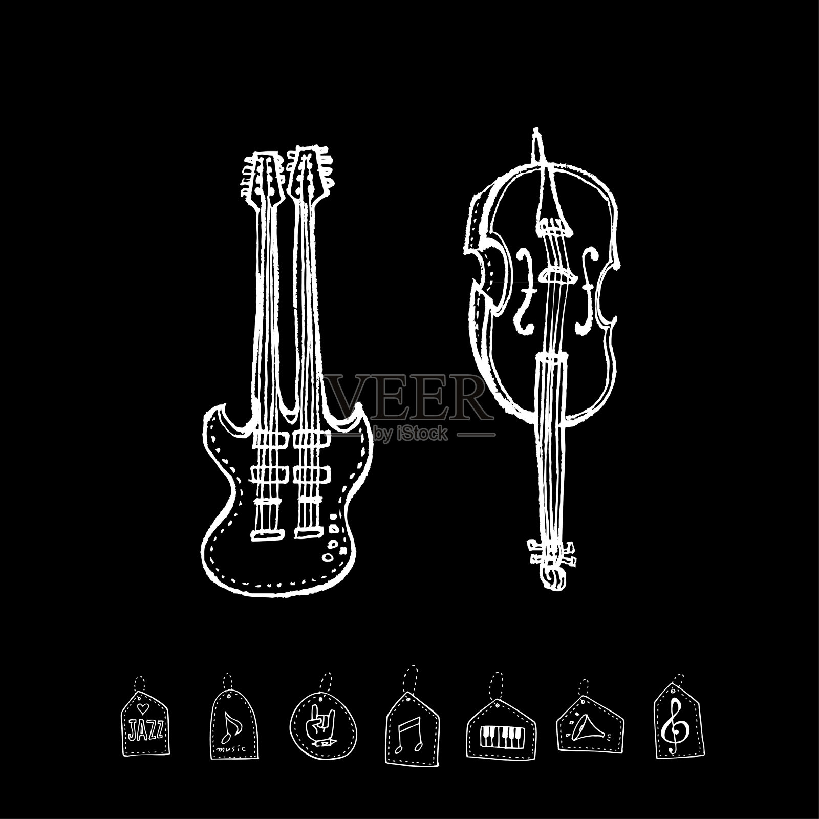 音乐会的海报插画图片素材