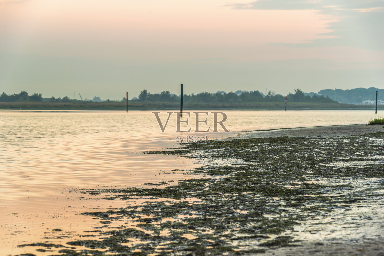 意大利威尼斯Bibione海滩的夏日黄昏照片摄影图片