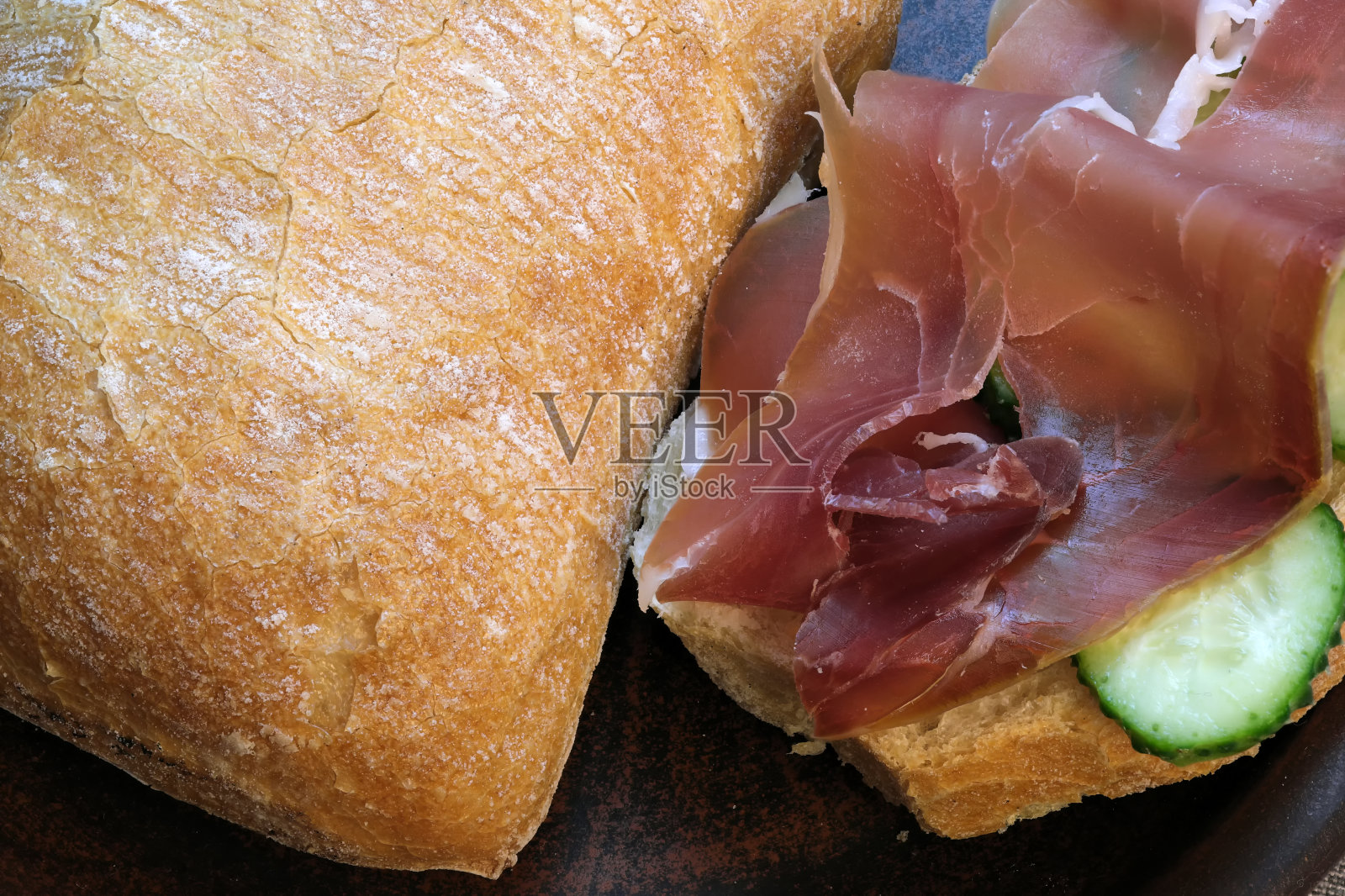 干红肉三明治照片摄影图片